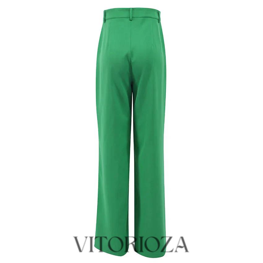 Calça Feminina Modelo Pantalona Alfaiataria Marcele